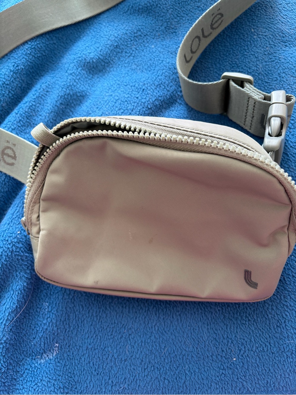LOLË Small Crossbody Belt Bag in Dusty Pink